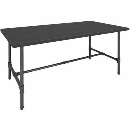 ECONOCO 30'' x 58'' x 30 1/2'' Industrial-Style Nesting Table with Black Top 317PSNTLGBKS